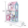 PHOOHI PH11A001 WOODEN BLUE DELUXE DOLL HOUSE