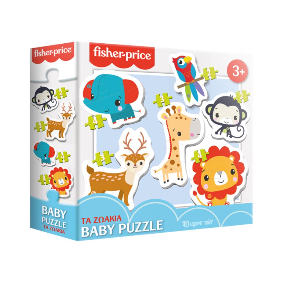 NAKAS 100490 FISHER PRICE - TA ZOAKIA - PUZZLE GIA MORA KOUREAS TOYS