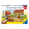 RAVENSBURGER 07560 2X12 Pcs PUZZLE WORKING ON THE FARM