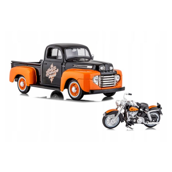 MAISTO 32180 1:25 HARLEY DAVIDSON FORD PICK-UP W/1:24  MOTORCYCLE - Image 2