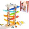 PHOOHI PH05W007 WOODEN RAMP RACER WITH 6 CAR RAMPS