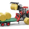 BRUDER 02220 BALE TRANSPORT TRAILER WITH 8 ROUND BALES - Image 3