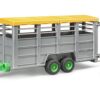 BRUDER 02227 LIVESTOCK TRAILER WITH 1 COW KOUREAS TOYS