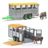 BRUDER 02227 LIVESTOCK TRAILER WITH 1 COW KOUREAS TOYS