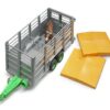 BRUDER 02227 LIVESTOCK TRAILER WITH 1 COW KOUREAS TOYS
