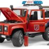 BRUDER 02596 LAND ROVER DEFENDER STATION WAGON FIRE DEPARTMENT KOUREAS TOYS