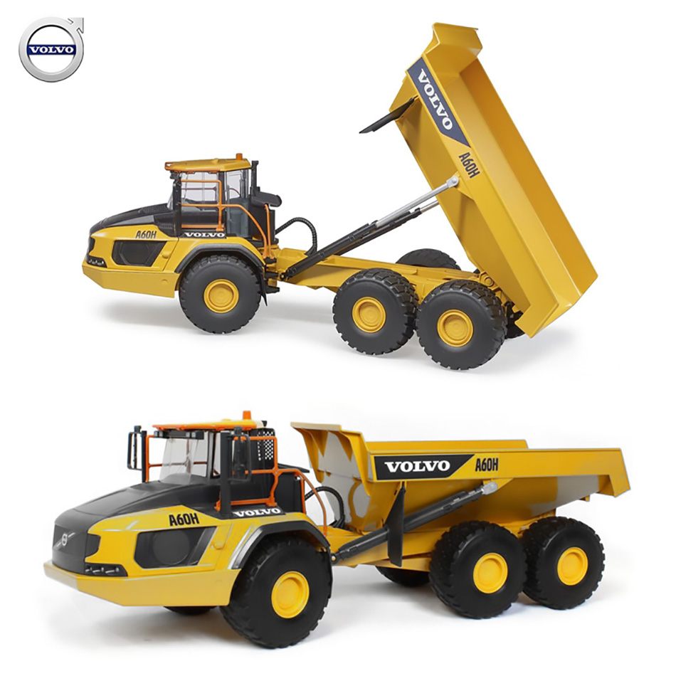 BRUDER Volvo A60H Hauler 1:16 Scale Toy – Yellow With Driver Figure, 02455