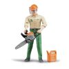 BRUDER 60030 FORESTRY WORKER WITH ACCESSORIES