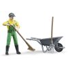 BRUDER 62610 FIGURE SET FARMER WITH ACCESSORIES