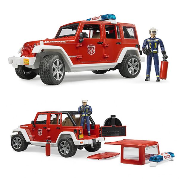 BRUDER 02528 JEEP WRANGLER UNLIMITED RUBICON FIRE DEPARTMENT