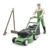 BRUDER 62103 BWORLD GARDENER WITH LAWNMOWER AND EQUIPMENT