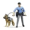 BRUDER 62150 BWORLD POLICE OFFICER WITH DOG