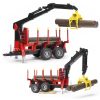 BRUDER 02252 FORESTRY TRAILER WITH LOADING CRANE AND GRAB
