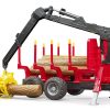BRUDER 02252 FORESTRY TRAILER WITH LOADING CRANE AND GRAB - Image 5