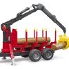 BRUDER 02252 FORESTRY TRAILER WITH LOADING CRANE AND GRAB - Image 6