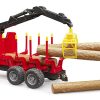 BRUDER 02252 FORESTRY TRAILER WITH LOADING CRANE AND GRAB - Image 3