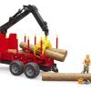 BRUDER 02252 FORESTRY TRAILER WITH LOADING CRANE AND GRAB - Image 2