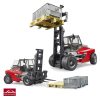 BRUDER 02513 LINDE HT160D STACKER WITH PALLET AND 3 PALLET CAGES KOUREAS TOYS