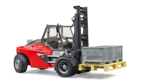 BRUDER 02513 LINDE HT160D STACKER WITH PALLET AND 3 PALLET CAGES KOUREAS TOYS