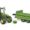 BRUDER 02108 JOHN DEERE 5115 M WITH TIPPING TRAILER - Image 4