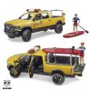 BRUDER 02506 RAM 2500 POWER WAGON LIFEGUARD WITH FIGURE, STAND UP PADDLE AND LIGHT & SOUND MODULE