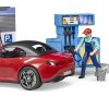 BRUDER 62111 BWORLD FILLING STATION WITH VEHICLE AND CARWASH - Image 5