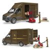BRUDER 02678 MB SPRINTER UPS WITH DRIVER AND ACCESSORIES