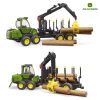 BRUDER 02133 JOHN DEERE 1210E FORWARDER WITH 4 TRUNKS AND GRAB