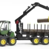 BRUDER 02133 JOHN DEERE 1210E FORWARDER WITH 4 TRUNKS AND GRAB - Image 2