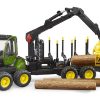 BRUDER 02133 JOHN DEERE 1210E FORWARDER WITH 4 TRUNKS AND GRAB - Image 4