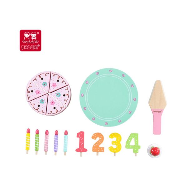 PHOOHI PH01C005 WOODEN BIRTHDAY CAKE KOUREAS TOYS