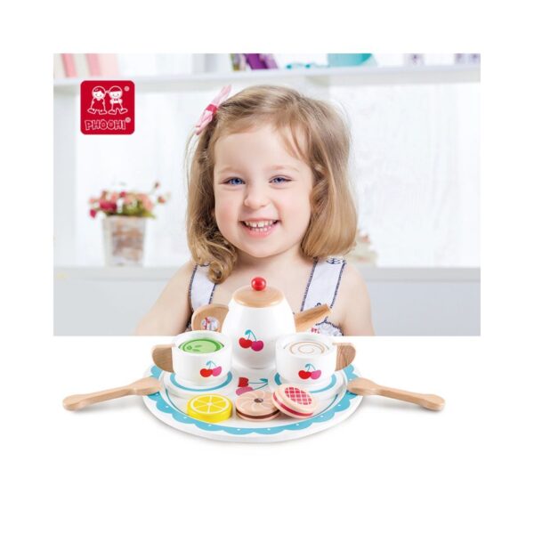 PHOOHI PH01A003 WOODEN CHERRY TEA SET KOUREAS TOYS