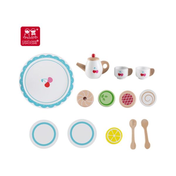 PHOOHI PH01A003 WOODEN CHERRY TEA SET KOUREAS TOYS