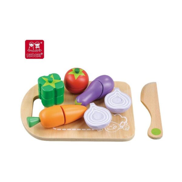 PHOOHI PH01F007 WOODEN VEGETABLE CUTTING SET KOUREAS TOYS