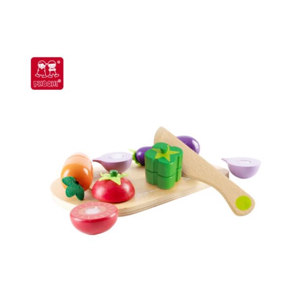 PHOOHI PH01F007 WOODEN VEGETABLE CUTTING SET KOUREAS TOYS