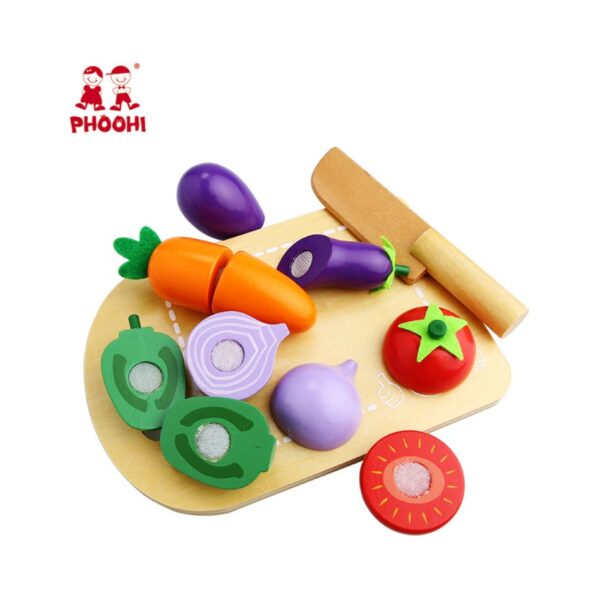 PHOOHI PH01F007 WOODEN VEGETABLE CUTTING SET KOUREAS TOYS