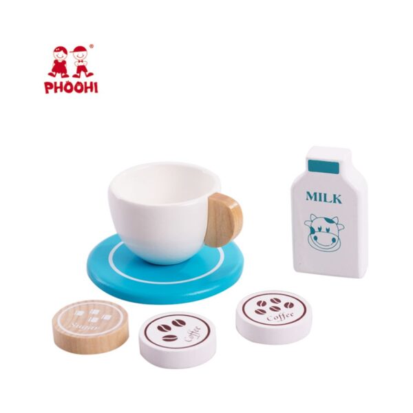 PHOOHI SAWT18024 WOODEN CHILDREN'S COFFEE MAKER WITH ACCESSORIES KOUREAS TOYS