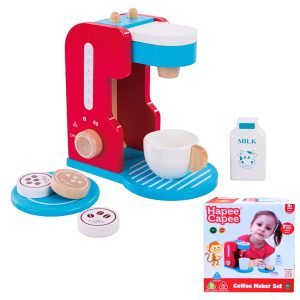 PHOOHI SAWT18024 WOODEN CHILDREN'S COFFEE MAKER WITH ACCESSORIES KOUREAS TOYS
