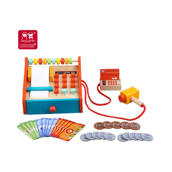 PHOOHI PH01G020 WOODEN CASH REGISTER KOUREAS TOYS