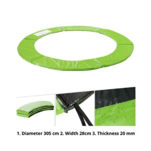 OZZY 10FT TRAMPOLINE PAD REPLACEMENT SPRING COVER REGULAR & OVAL KOUREAS TOYS