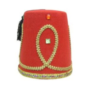 CARNIVAL FEZ HAT WITH DECORATION – RED 40214 KOUREAS TOYS