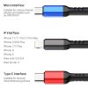 CHARGING CABLE AWEI CL 971 3 IN 1 2.4A MICRO USB LIGHTING USB TYPE C - Image 3