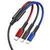 CHARGING CABLE AWEI CL 971 3 IN 1 2.4A MICRO USB LIGHTING USB TYPE C - Image 2