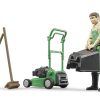 BRUDER 62103 BWORLD GARDENER WITH LAWNMOWER AND EQUIPMENT - Image 3