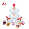PHOOHI PH01B002 WOODEN BLUE DESSERT STAND - Image 2