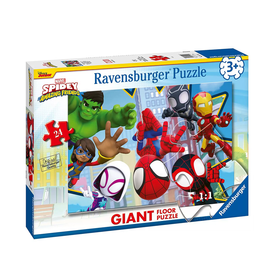RAVENSBURGER 03182 24 Pcs FLOOR PUZZLE SPIDAY & FRIENDS KOUREAS TOYS