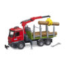 BRUDER 03669 MB AROCS TIMBER TRUCK WITH LOADING CRANE, GRAB AND 3 TRUNKS