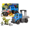BRAND GVV50 JURASSIC WORLD BREAK OUT DINO HAULER, VEHICLE SET WITH THRASHING DINOSAUR FIGURE