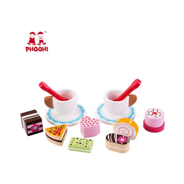 PHOOHI PH01B002 WOOD TEA AND SWEETS KOUREAS TOYS