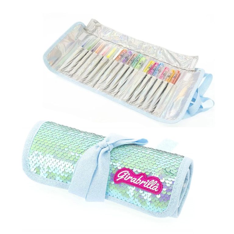 NICE 19014 GIRABRILLA PUFFER PENCIL CASE ROLL KOUREAS TOYS